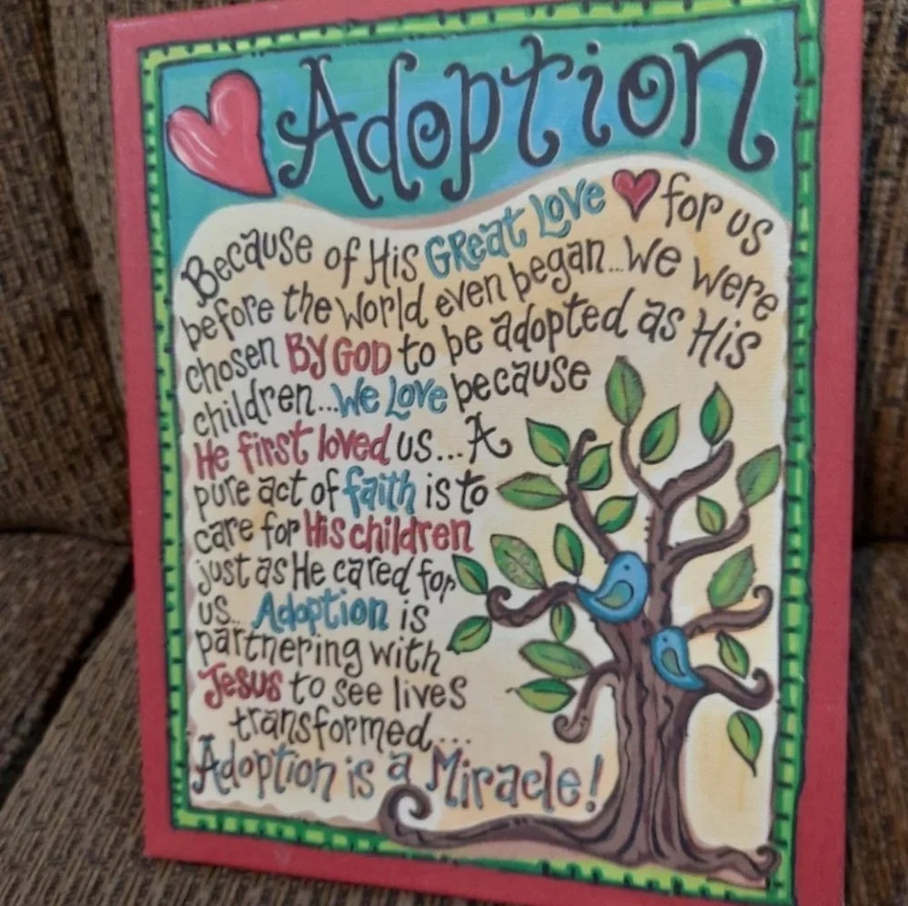 Adoption Story art on canvas inspirational Luna